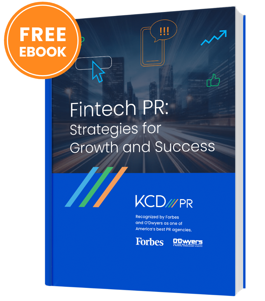 Free eBook for Fintech PR graphic
